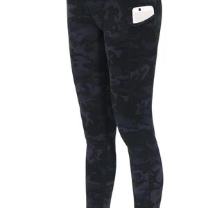 90 Degree By Reflex Blue Camouflage Leggings